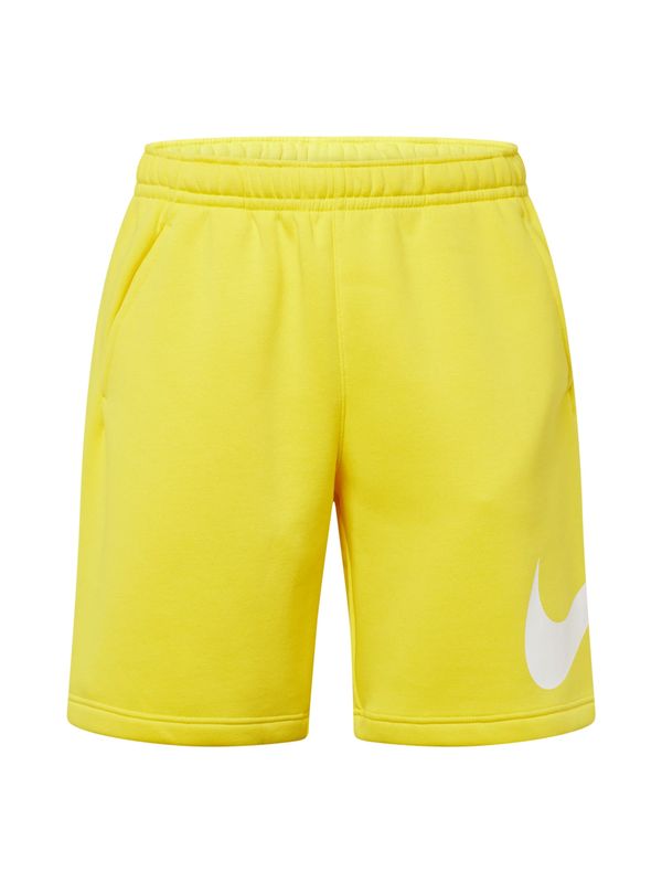 Nike Sportswear Nike Sportswear Hlače 'Club'  rumena / bela