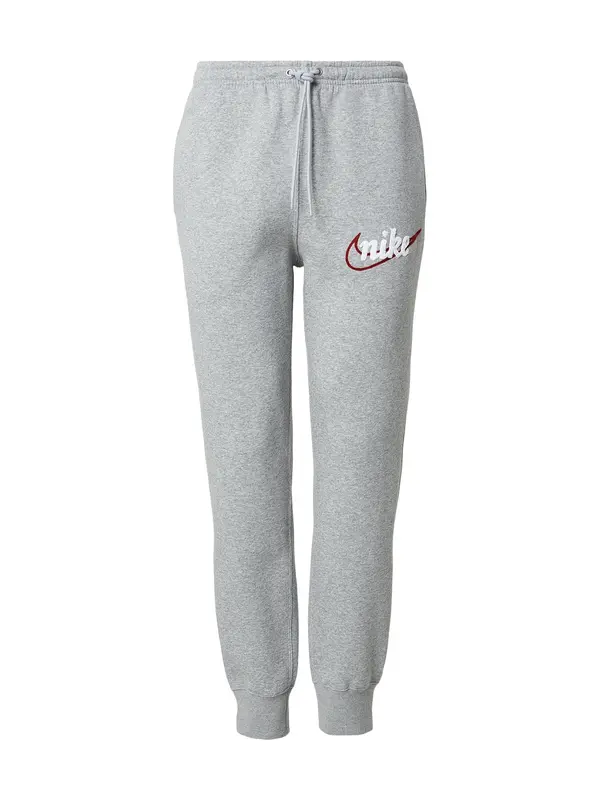 Nike Sportswear Nike Sportswear Hlače 'CLUB'  siva / rdeča / bela
