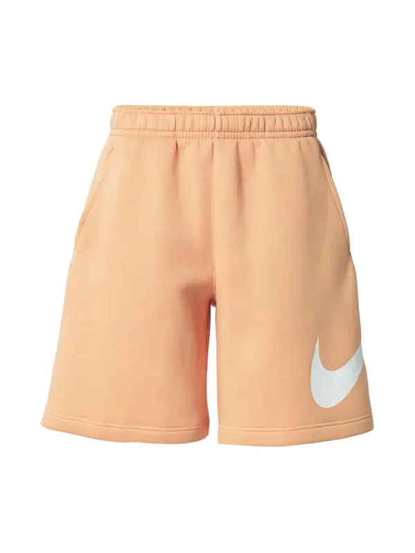 Nike Sportswear Nike Sportswear Hlače 'Club'  svetlo oranžna / bela