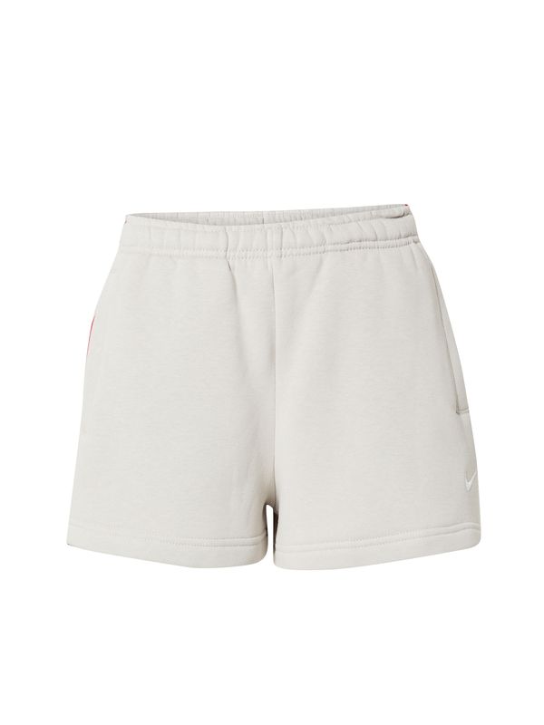 Nike Sportswear Nike Sportswear Hlače  greige / rdeča / bela