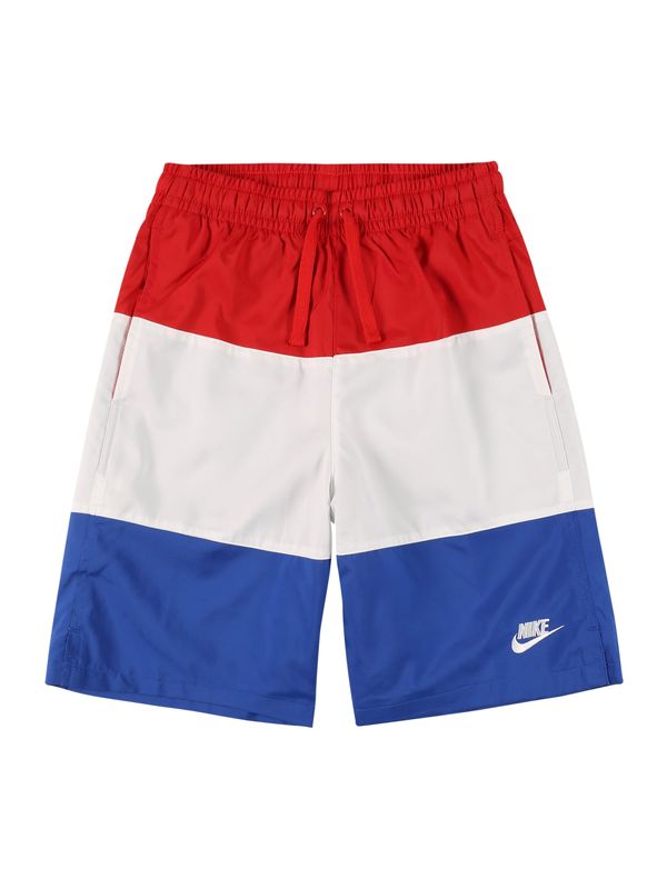 Nike Sportswear Nike Sportswear Hlače  kraljevo modra / ognjeno rdeča / bela