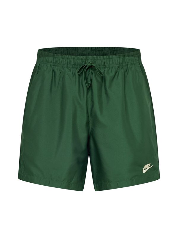 Nike Sportswear Nike Sportswear Hlače  kremna / temno zelena