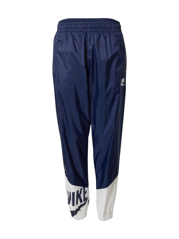 Nike Sportswear Nike Sportswear Hlače  mornarska / bela