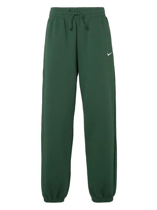 Nike Sportswear Nike Sportswear Hlače 'Phoenix Fleece'  temno zelena / bela