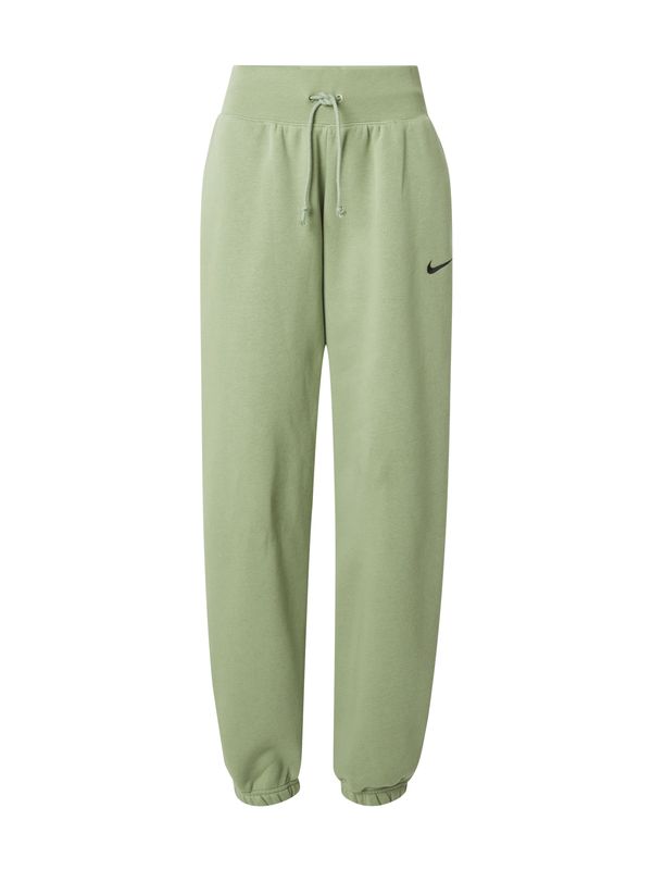 Nike Sportswear Nike Sportswear Hlače 'PHOENIX FLEECE'  zelena / črna