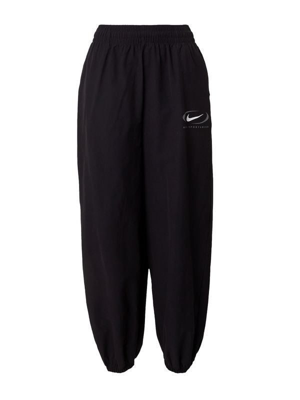 Nike Sportswear Nike Sportswear Hlače  siva / črna / bela