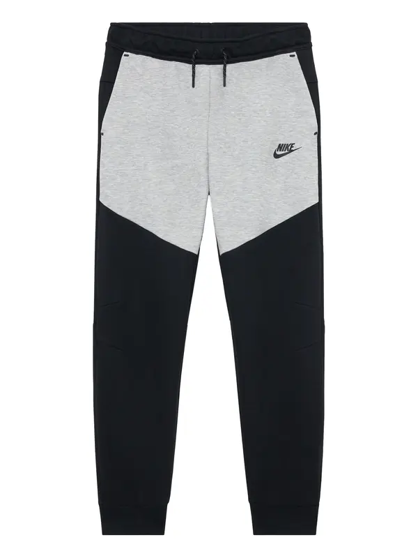 Nike Sportswear Nike Sportswear Hlače 'TCH FLC'  svetlo siva / črna