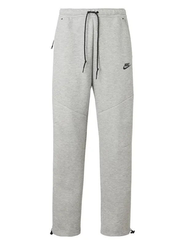 Nike Sportswear Nike Sportswear Hlače 'TECH FLC'  svetlo siva / črna