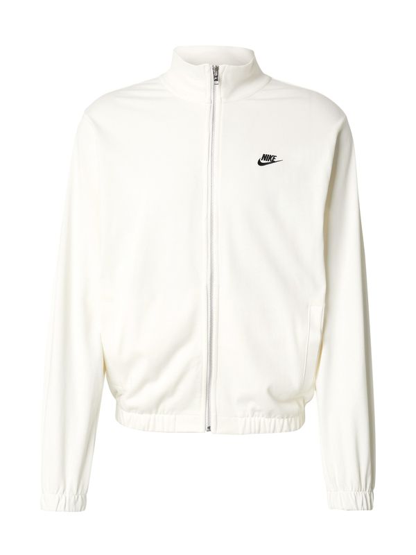 Nike Sportswear Nike Sportswear Jopa na zadrgo 'CLUB'  črna / bela