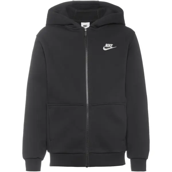 Nike Sportswear Nike Sportswear Jopa na zadrgo 'CLUB FLEECE'  črna / bela