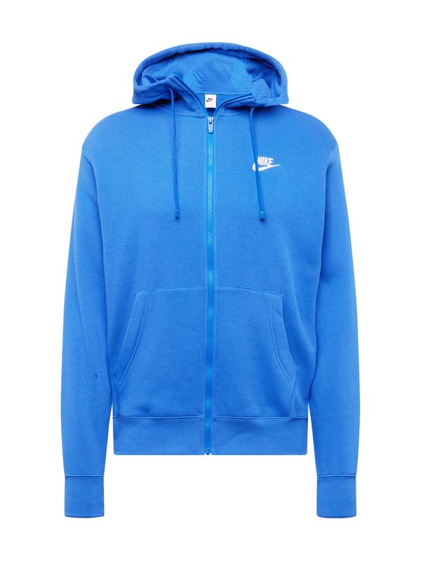Nike Sportswear Nike Sportswear Jopa na zadrgo 'CLUB FLEECE'  kraljevo modra / bela
