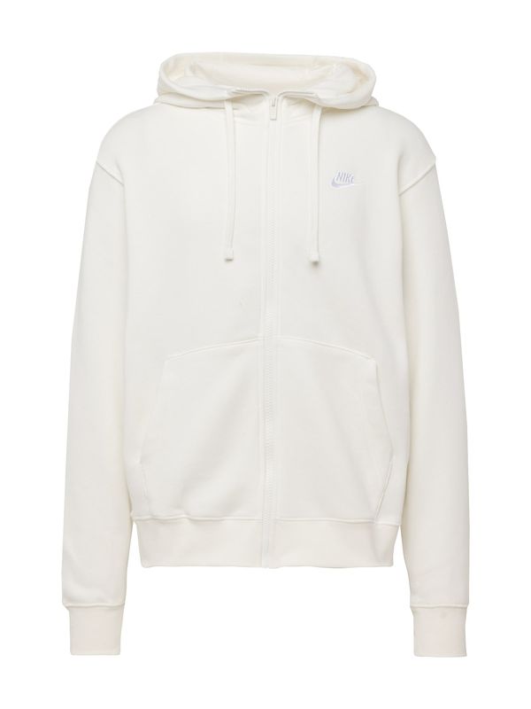 Nike Sportswear Nike Sportswear Jopa na zadrgo 'CLUB FLEECE'  slonovina / bela