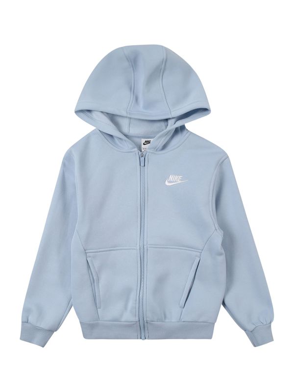 Nike Sportswear Nike Sportswear Jopa na zadrgo 'CLUB FLEECE'  svetlo modra / bela