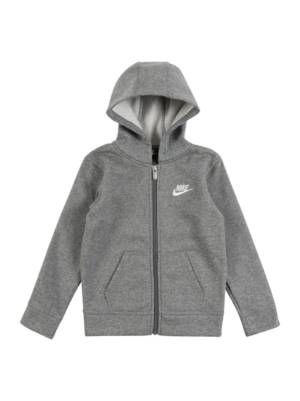 Nike Sportswear Nike Sportswear Jopa na zadrgo 'Club'  pegasto siva / bela