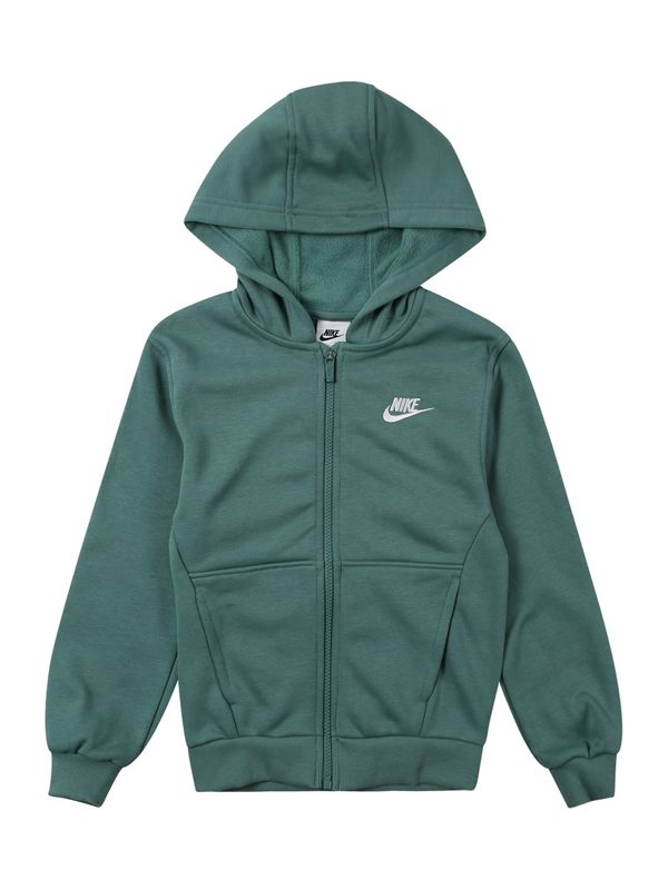 Nike Sportswear Nike Sportswear Jopa na zadrgo 'CLUB'  smaragd / bela