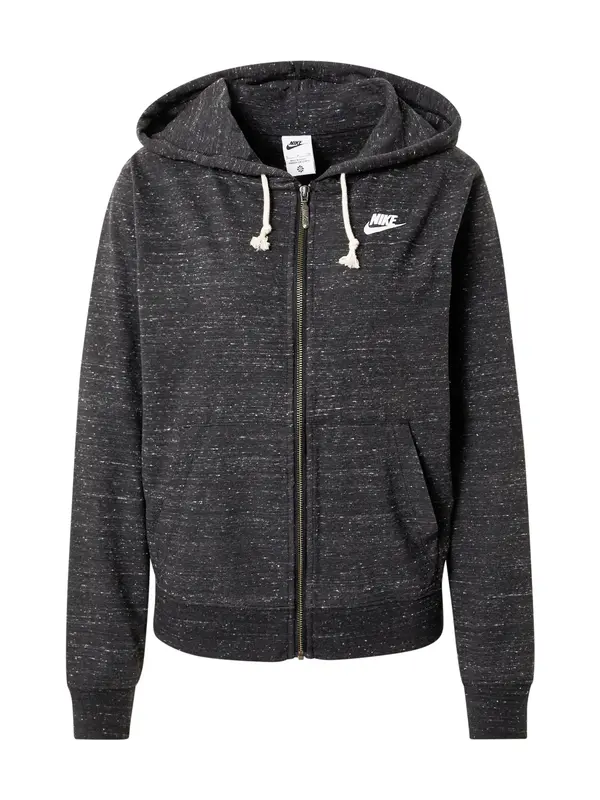 Nike Sportswear Nike Sportswear Jopa na zadrgo  črna / bela