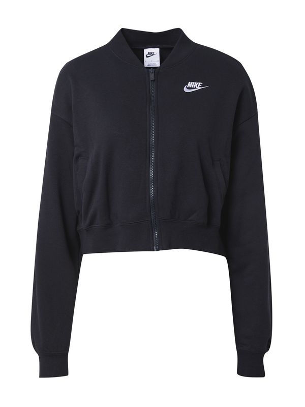 Nike Sportswear Nike Sportswear Jopa na zadrgo  črna / bela