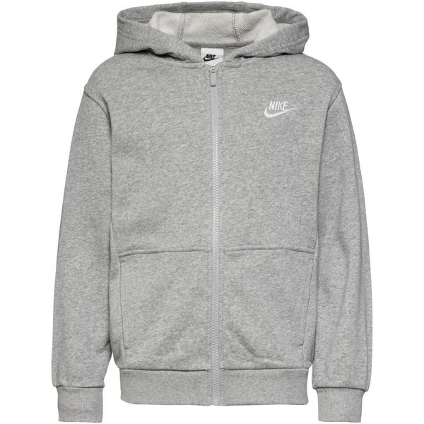 Nike Sportswear Nike Sportswear Jopa na zadrgo 'NSW CLUB'  siva / bela