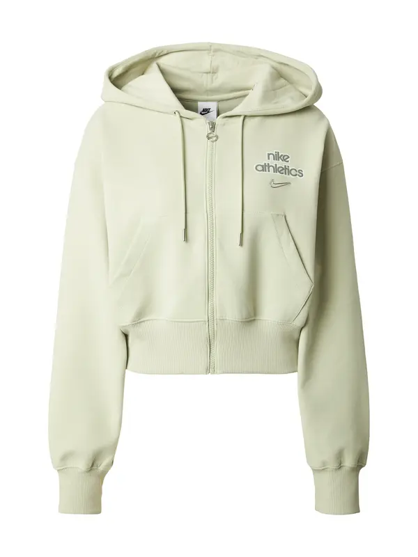 Nike Sportswear Nike Sportswear Jopa na zadrgo 'PHNX FLC'  antracit / svetlo zelena / bela