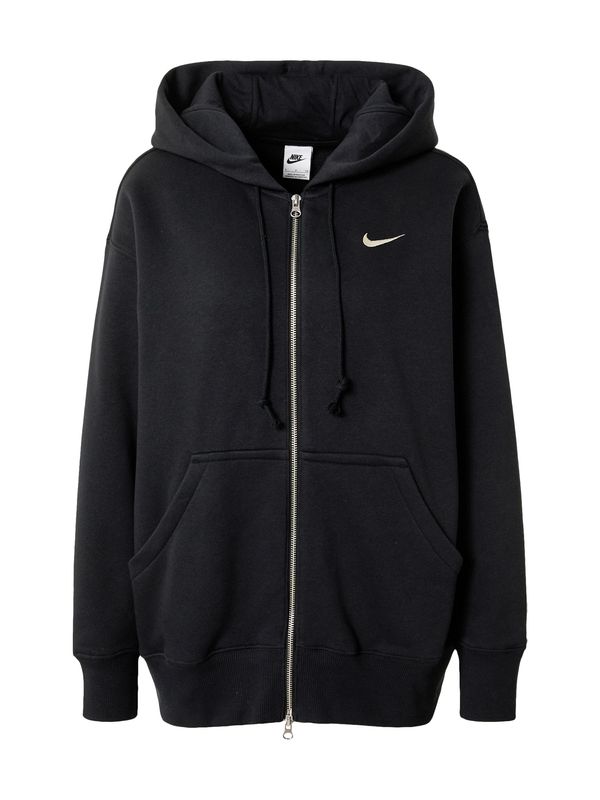 Nike Nike Sportswear Jopa na zadrgo 'PHNX FLC'  črna / bela