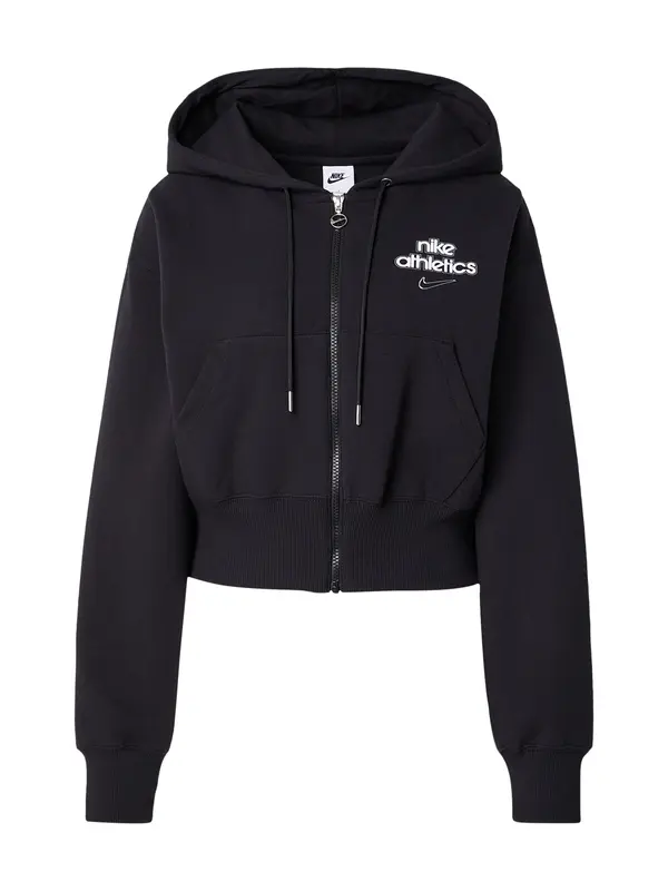 Nike Sportswear Nike Sportswear Jopa na zadrgo 'PHNX FLC'  črna / off-bela