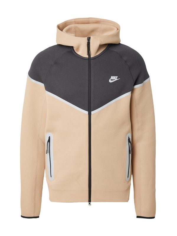 Nike Sportswear Nike Sportswear Jopa na zadrgo 'SSNL TF+'  bež / temno siva