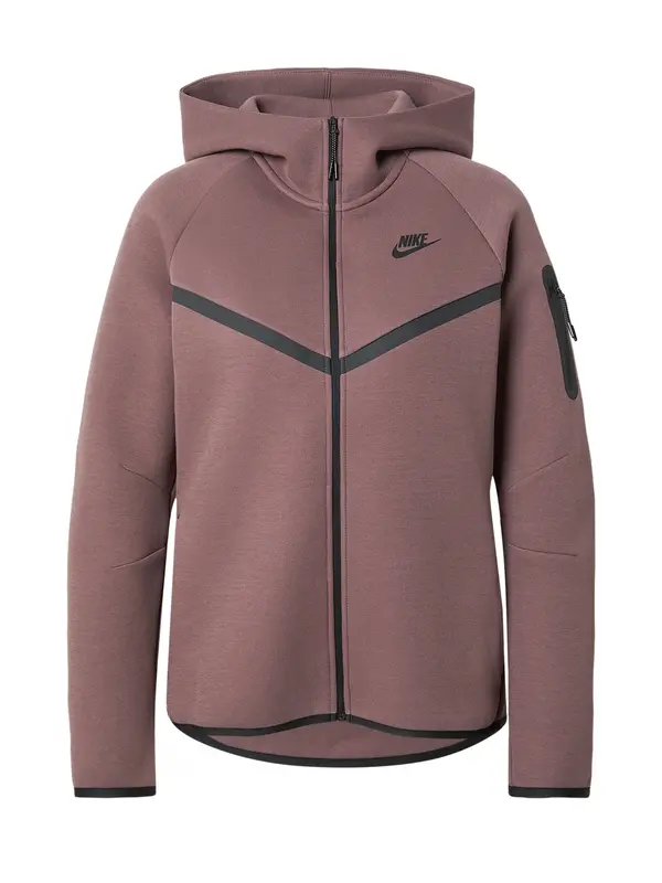 Nike Sportswear Nike Sportswear Jopa na zadrgo 'TCH FLC 2'  rjava / črna