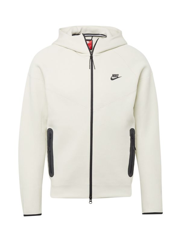 Nike Sportswear Nike Sportswear Jopa na zadrgo 'TCH FLC'  črna / off-bela