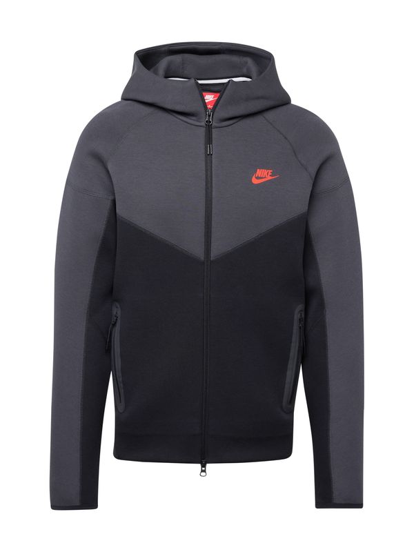 Nike Sportswear Nike Sportswear Jopa na zadrgo 'TCH FLC'  grafit / temno oranžna / črna