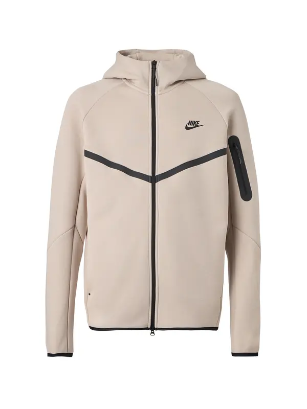 Nike Sportswear Nike Sportswear Jopa na zadrgo 'TCH FLC'  kremna / črna