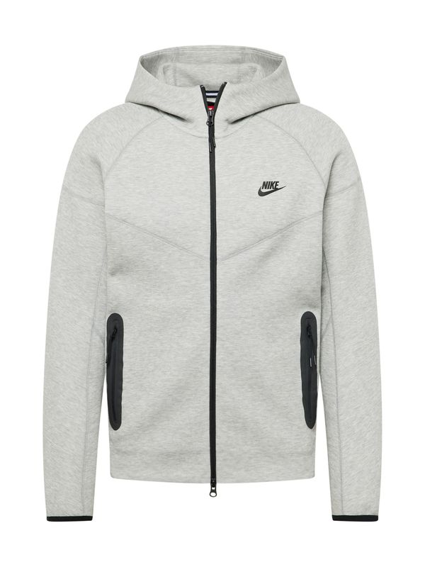 Nike Sportswear Nike Sportswear Jopa na zadrgo 'TCH FLC'  pegasto siva / črna