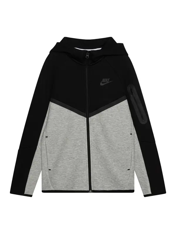 Nike Sportswear Nike Sportswear Jopa na zadrgo 'TCH FLC'  temno siva / pegasto siva / črna