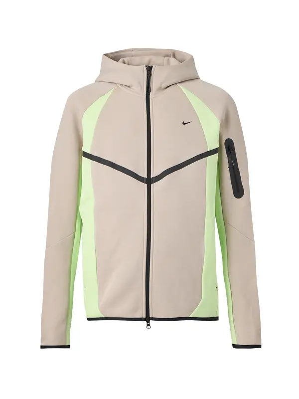 Nike Sportswear Nike Sportswear Jopa na zadrgo 'TECH FLC PRO'  bež / svetlo zelena / črna