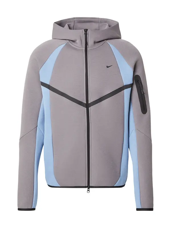 Nike Sportswear Nike Sportswear Jopa na zadrgo 'TECH FLC PRO'  nebeško modra / siva / črna