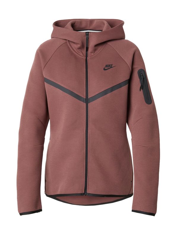 Nike Sportswear Nike Sportswear Jopa na zadrgo 'TECH FLEECE 2'  burgund / črna