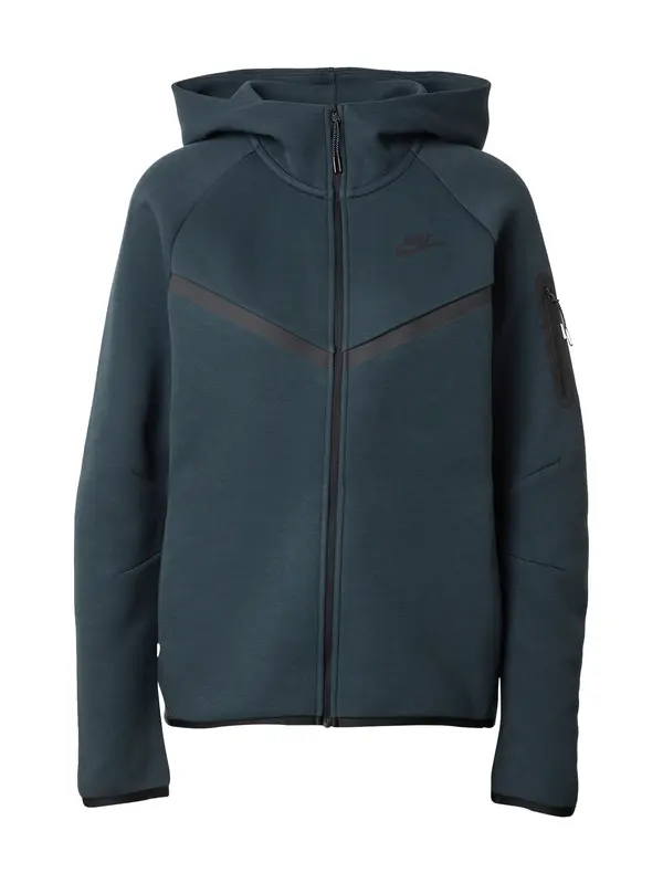Nike Sportswear Nike Sportswear Jopa na zadrgo 'TECH FLEECE 2'  jelka / črna