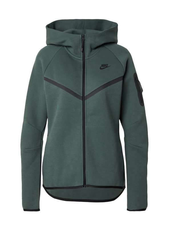 Nike Sportswear Nike Sportswear Jopa na zadrgo 'TECH FLEECE 2'  smaragd / črna