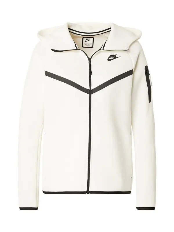 Nike Sportswear Nike Sportswear Jopa na zadrgo 'TECH FLEECE 2'  svetlo bež / črna