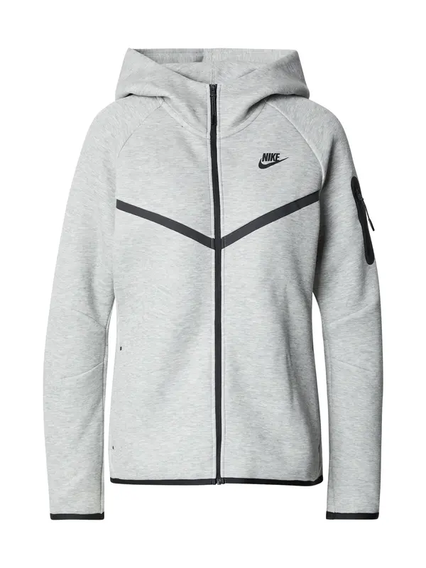 Nike Sportswear Nike Sportswear Jopa na zadrgo 'Tech Fleece 2'  svetlo siva / črna