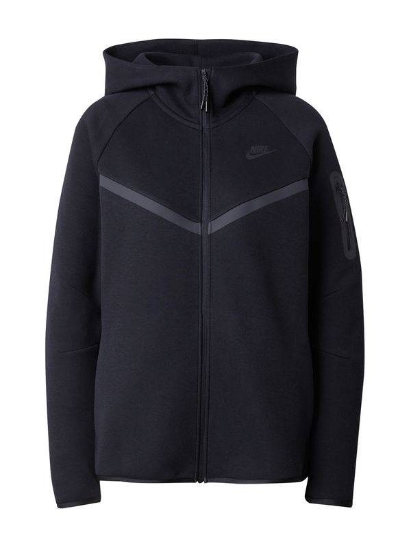 Nike Sportswear Nike Sportswear Jopa na zadrgo 'TECH FLEECE 2'  temno siva / črna