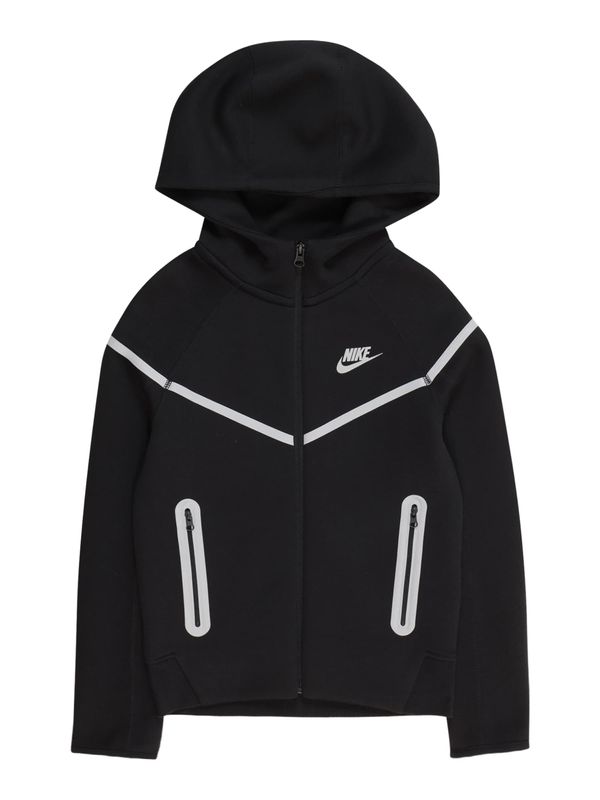 Nike Sportswear Nike Sportswear Jopa na zadrgo 'Tech Fleece'  črna / bela