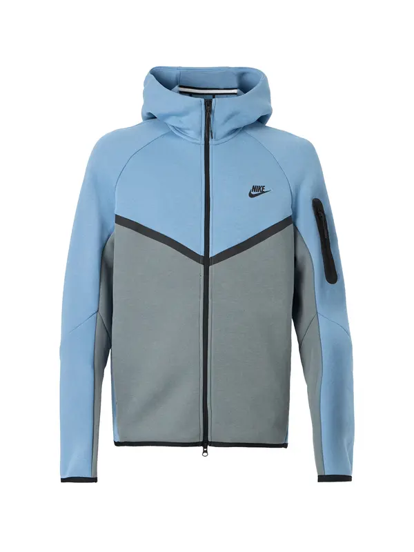 Nike Sportswear Nike Sportswear Jopa na zadrgo 'Tech Fleece'  dimno modra / svetlo modra / črna