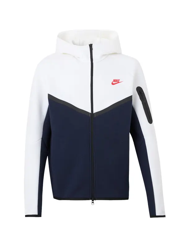 Nike Sportswear Nike Sportswear Jopa na zadrgo 'Tech Fleece'  marine / bela