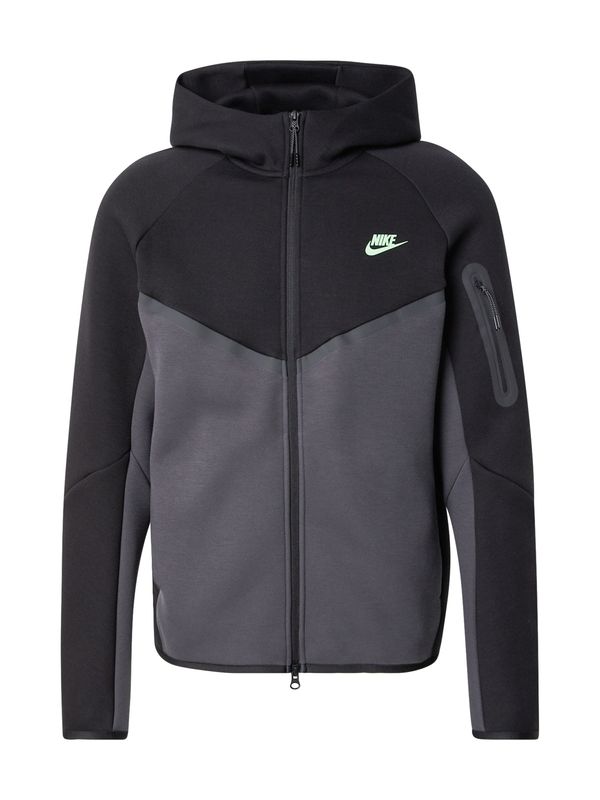 Nike Sportswear Nike Sportswear Jopa na zadrgo 'TECH FLEECE'  pegasto siva / limeta / črna