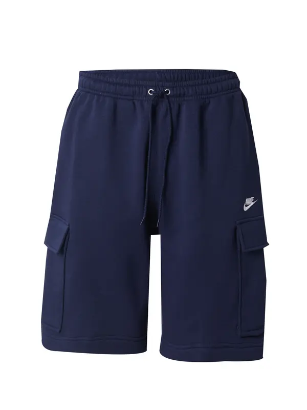 Nike Sportswear Nike Sportswear Kargo hlače 'CLUB'  marine / bela