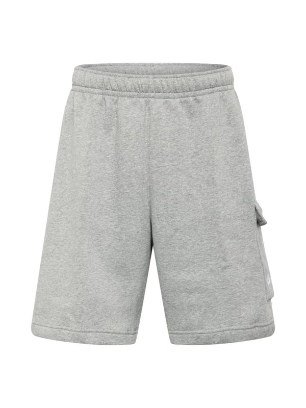 Nike Sportswear Nike Sportswear Kargo hlače 'Club'  svetlo siva / bela