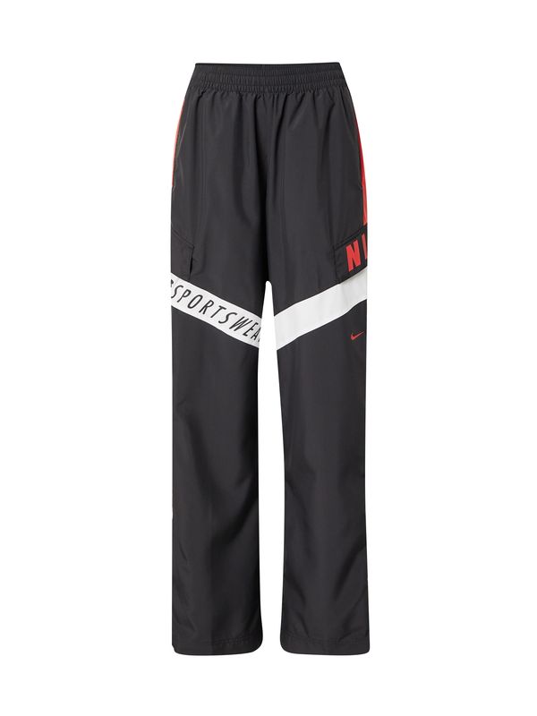 Nike Sportswear Nike Sportswear Kargo hlače  živo rdeča / črna / bela