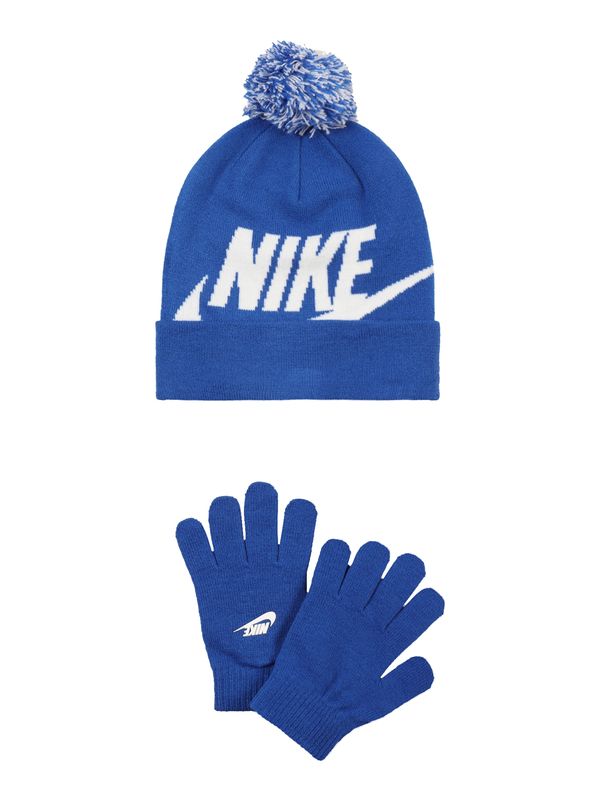 Nike Sportswear Nike Sportswear Komplet 'Mütze & Handschuhe'  kraljevo modra / bela