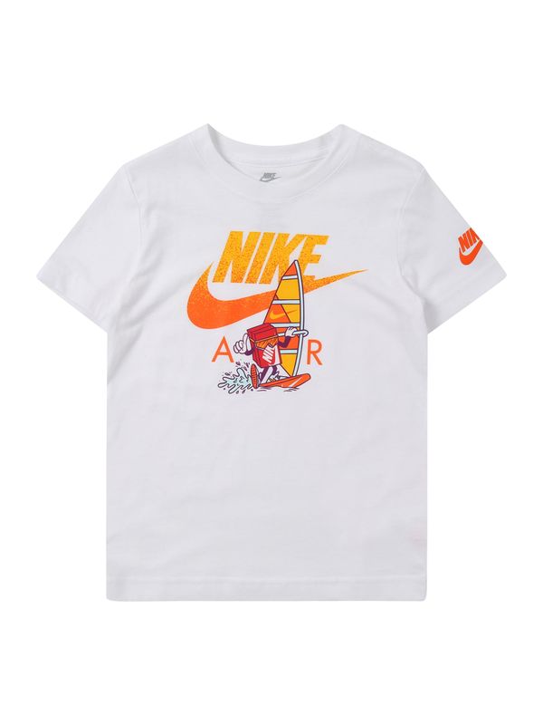 Nike Sportswear Nike Sportswear Majica 'AIR'  lila / neonsko oranžna / svetlo oranžna / bela