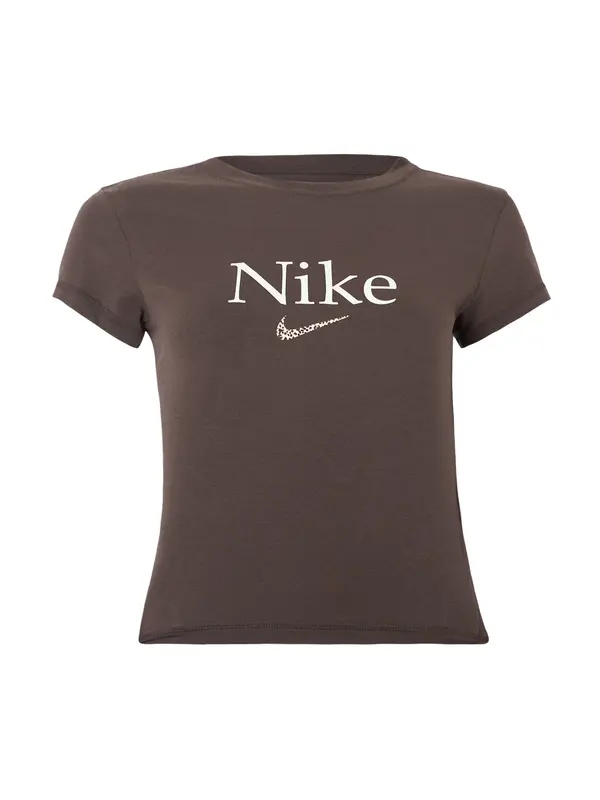 Nike Sportswear Nike Sportswear Majica  bež / temno rjava / off-bela